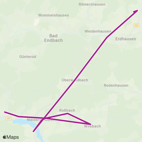 RMVB Gladenbach Schule / Leinweberstraße - Bischoffen-Wilsbach map