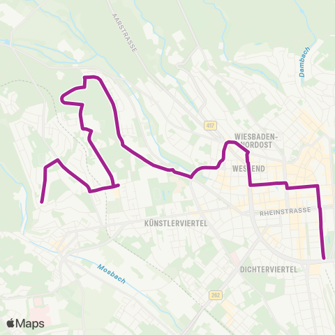 RMVB Frankfurt (Main) Hauptbahnhof / Fernbusterminal - Frankfurt (Main) Preungesheim map
