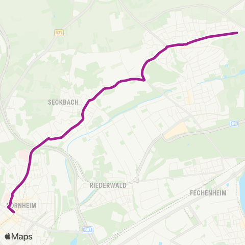 RMVB Frankfurt (Main) Bergen Ost - Frankfurt (Main) Bornheim Mitte map