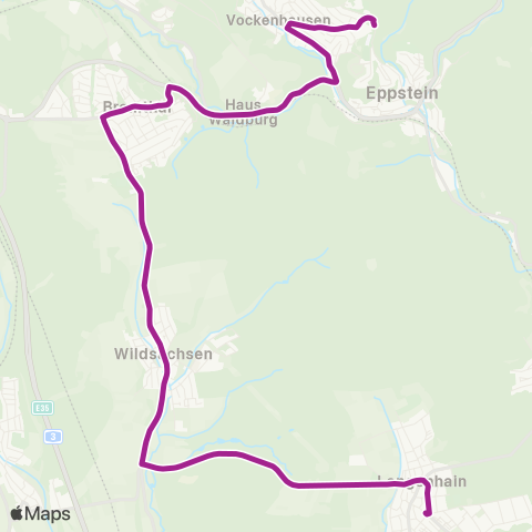 RMVB Eppstein-Vockenhausen Schulzentrum - Eppstein-Bremthal Valterweg map