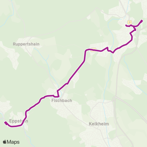 RMVB Eppstein Bahnhof - Königstein (Taunus) Stadtmitte map