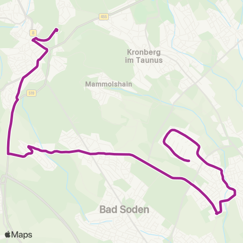 RMVB Schwalbach (Taunus) Albert-Einstein-Schule - Bad Soden (Taunus)-Altenhain Kirche map