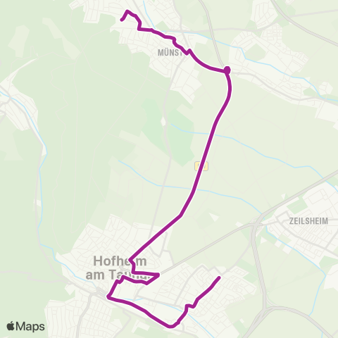 RMVB Kelkheim (Taunus)-Münster Eichendorff-Schule - Kriftel Friedhof map