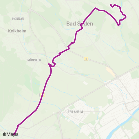 RMVB Hofheim AM Taunus Bahnhof - Schwalbach (Taunus) Limes Bahnhof map
