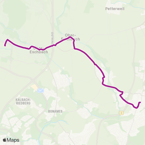 RMVB Bad Homburg V.D.H. Bahnhof - Bad Vilbel Bahnhof map