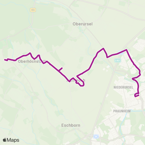 RMVB Frankfurt (Main) Nordwestzentrum - Kronberg (Taunus) Berliner Pl map