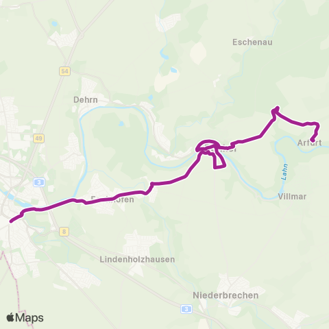 RMVB Limburg (Lahn) Zob Süd - Limburg (Lahn) Zob Süd map