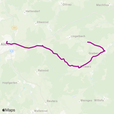 RMVB Grebenau Schule - Grebenau-Reimenrod Teichstraße map