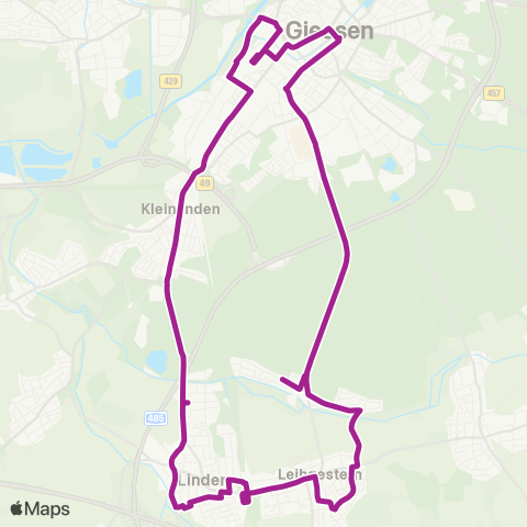 RMVB Gießen Bahnhof - Gießen Bahnhof map