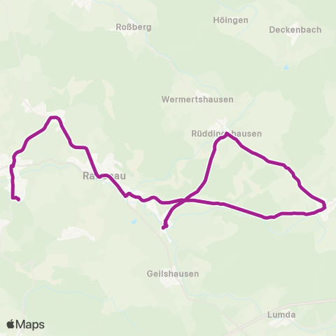RMVB Rabenau-Rüddingshausen Grundschule - Rabenau-Odenhausen Hauptstraße map