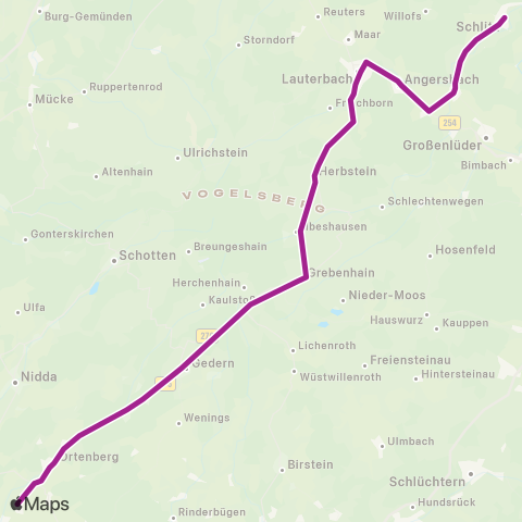 RMVB Glauburg-Stockheim Glauburg-Stockheim Bahnhof - Schlitz Kreissparkasse map