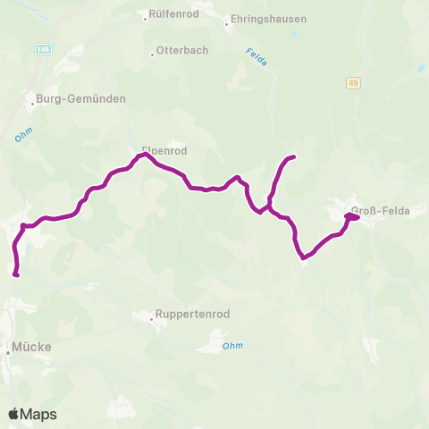 RMVB Mücke-Nieder-Ohmen Gesamtschule - Ulrichstein-Helpershain map