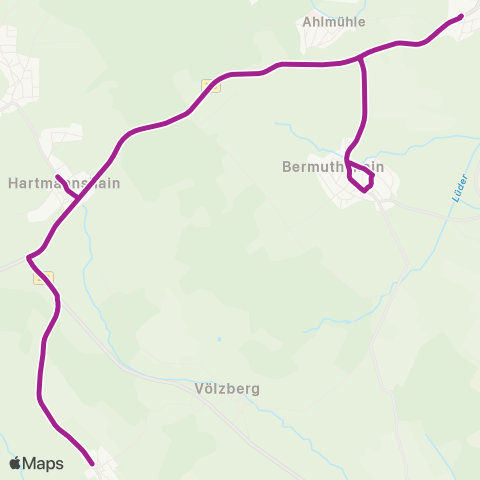 RMVB Grebenhain-Volkartshain - Grebenhain Schule map