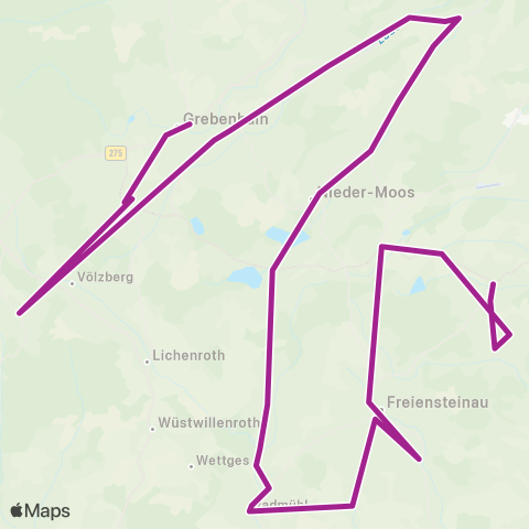 RMVB Freiensteinau-Weidenau AM Wiesengrund - Grebenhain Sparkasse map