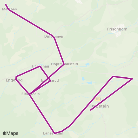 RMVB Lautertal (Vogelsberg)-Engelrod Schule - Lautertal (Vogelsberg)-Meiches Im Höfchen map