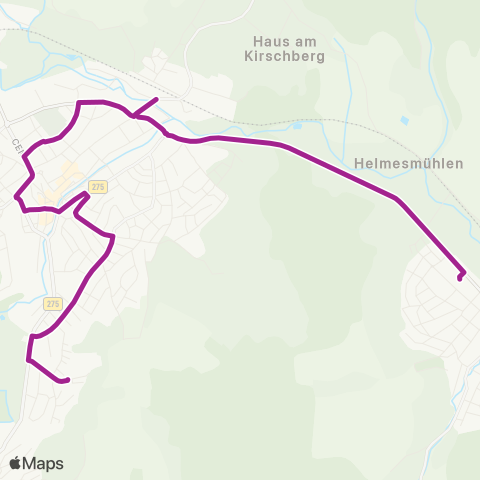 RMVB Wartenberg-Landenhausen Friedhof - Lauterbach (Hessen) An Der Wascherde map