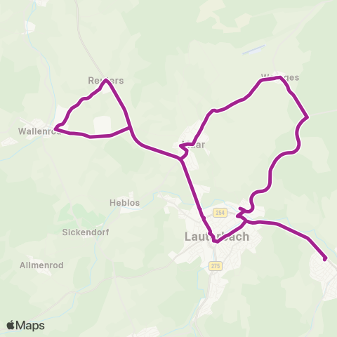 RMVB Lauterbach (Hessen)-Maar Schule - Lauterbach (Hessen)-Reuters map