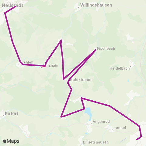 RMVB Alsfeld Bahnhof - Neustadt (Hessen) Bahnhof / Im Hattenrod map