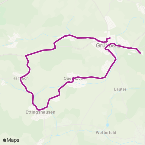RMVB Grünberg Theo-Koch-Schule - Grünberg Baumgartenfeld map