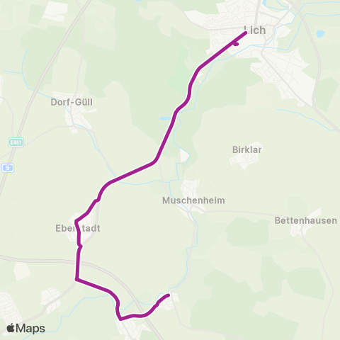 RMVB Lich-Langsdorf Schule - Lich-Muschenheim Schulstraße (Ers) map