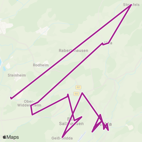 RMVB Nidda Bahnhof - Nidda-Unter-Widdersheim Spiel Pl map