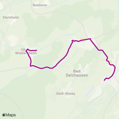 RMVB Nidda Bahnhof - Nidda-Unter-Widdersheim Spiel Pl map