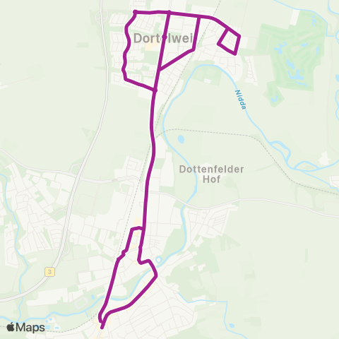 RMVB Bad Vilbel-Dortelweil Margaritenstraße - Bad Vilbel Dieselstraße map