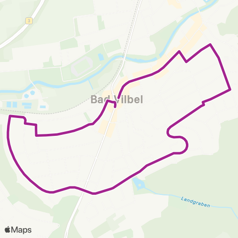 RMVB Bad Vilbel Südbahnhof - Bad Vilbel Südbahnhof map