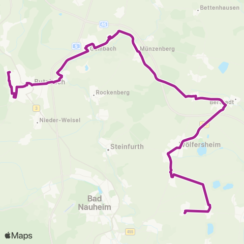 RMVB Wölfersheim-Södel Jim-Knopf-Schule - Wölfersheim-Wohnbach Im Wiesengrund map
