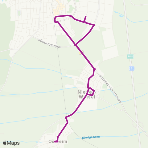 RMVB Butzbach Bahnhof - Butzbach Bahnhof map