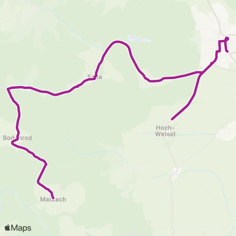 RMVB Butzbach-Bodenrod - Butzbach Bahnhof map