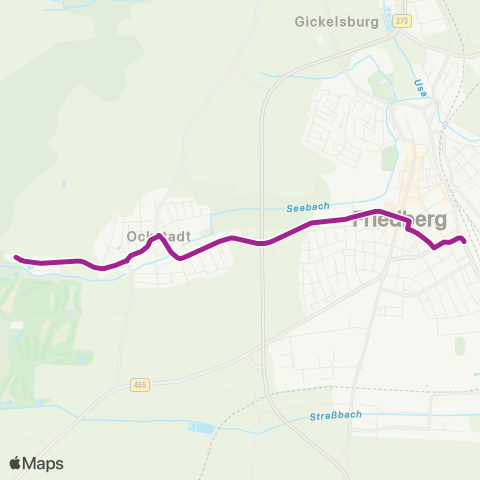 RMVB Friedberg (Hessen) Bahnhof - Friedberg (Hessen)-Ockstadt Schloß map