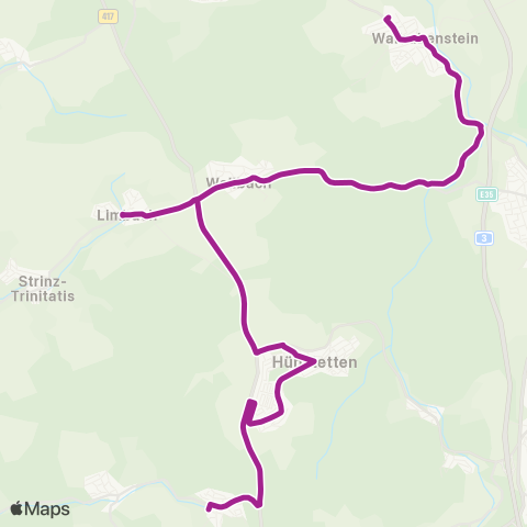 RMVB Hünstetten-Wallrabenstein Schule - Hünstetten-Strinz-Trinitatis Hohenweg map