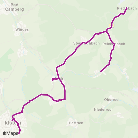 RMVB Waldems-Steinfischbach Berliner Str - Weilrod-Riedelbach Schule map