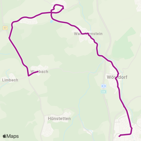 RMVB Idstein Bahnhof - Hünstetten-Wallbach Im Lagersboden map