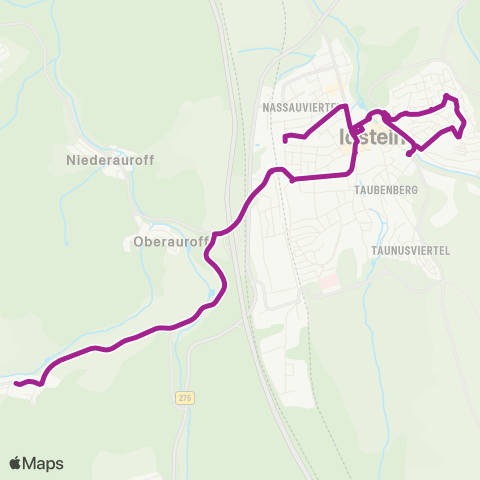 RMVB Idstein Auf Der Au - Idstein Bahnhof map