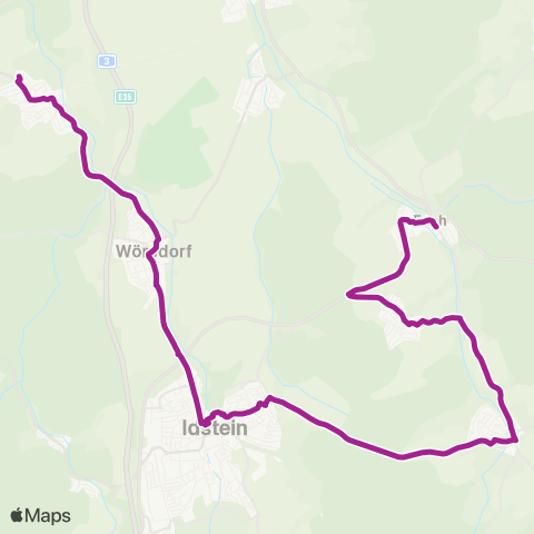 RMVB Hünstetten-Wallrabenstein Schule - Waldems-Esch Eschtalstraße map