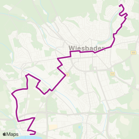 RMVB Wiesbaden-Dotzheim Nordstrander Str - Wiesbaden-Sonnenberg Hofgarten Pl map