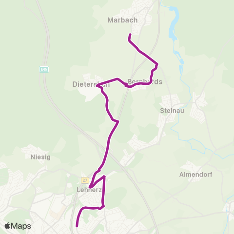 RMVB Dietzenbach Hexenberg - Dietzenbach Mitte Bahnhof map