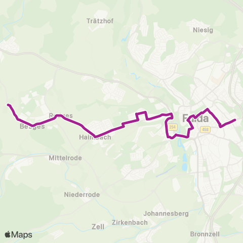 RMVB Fulda AM Seeseberg - Fulda-Malkes map