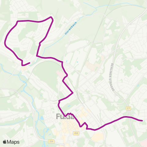 RMVB Fulda Horas Bonifatiusbrunnen - Fulda Marianum map