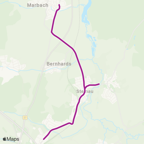 RMVB Petersberg-Götzenhof - Petersberg-Marbach Damian-Schmitt-Str map