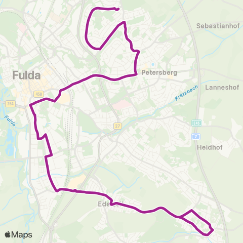 RMVB Künzell-Pilgerzell Florenberg - Petersberg Konrad-Adenauer-Schule map
