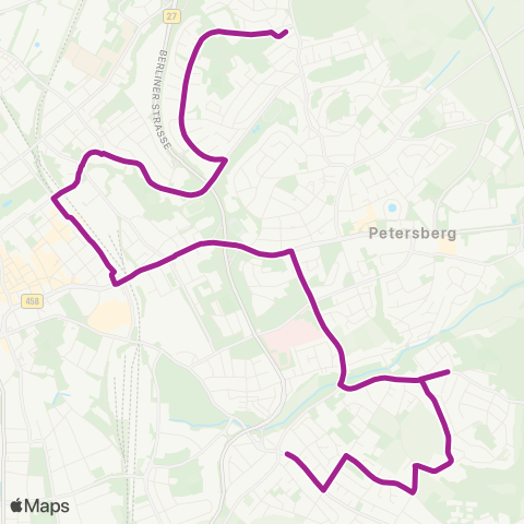 RMVB Künzell-Bachrain Kirche - Petersberg Konrad-Adenauer-Schule map
