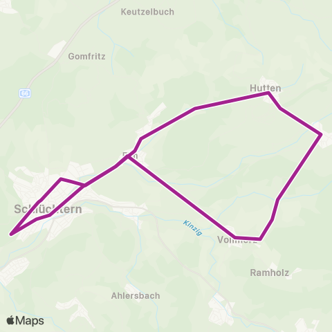 RMVB Schlüchtern Bahnhof - Schlüchtern Bahnhof map