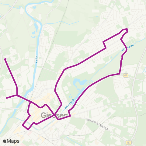 RMVB Gießen Berliner Pl - Gießen Berliner Pl map
