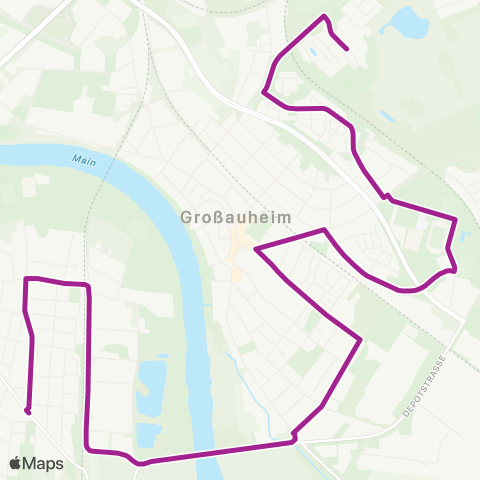 RMVB Hanau-Wolfgang Paul-Gerhardt-Schule - Hanau-Klein-Auheim Friedhof map