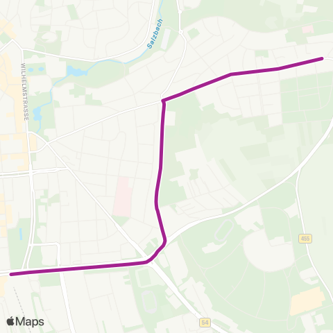 RMVB Wiesbaden Hauptbahnhof - Wiesbaden-Bierstadt Plutoweg map