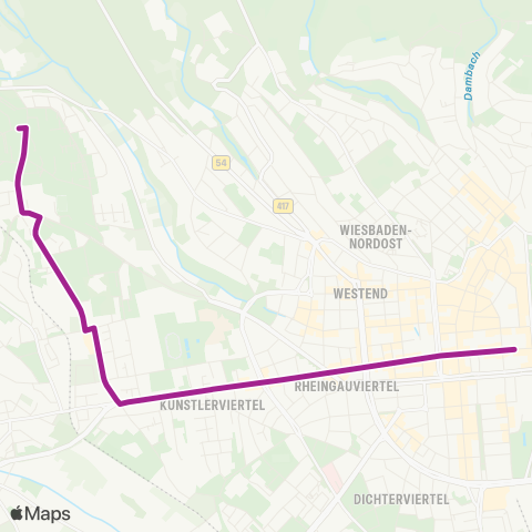 RMVB Wiesbaden-Klarenthal Graf-Von-Galen-Str - Wiesbaden Wilhelmstraße map