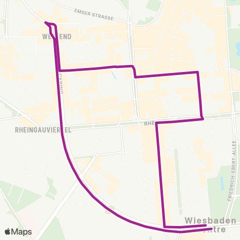 RMVB Wiesbaden Hauptbahnhof - Wiesbaden Hauptbahnhof map